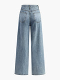 Asymmetric Waist Wide-Leg Jeans