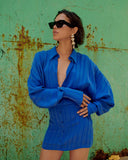 Chic Striped Polo Mini Dress