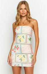 Summer Paradise Strapless Mini Dress