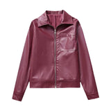 Urban Chic Burgundy Leather Jacket