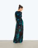 Tie-Dye Bell Sleeve Maxi Dress