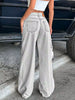 Low Waist Wide Leg Jeans Grey