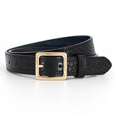 Faux leather crocodile belt