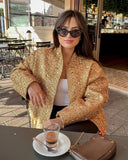 Sequined Glitter Bomber Jacket