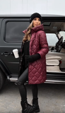 Elegant Quilted Down Jacket with Hood