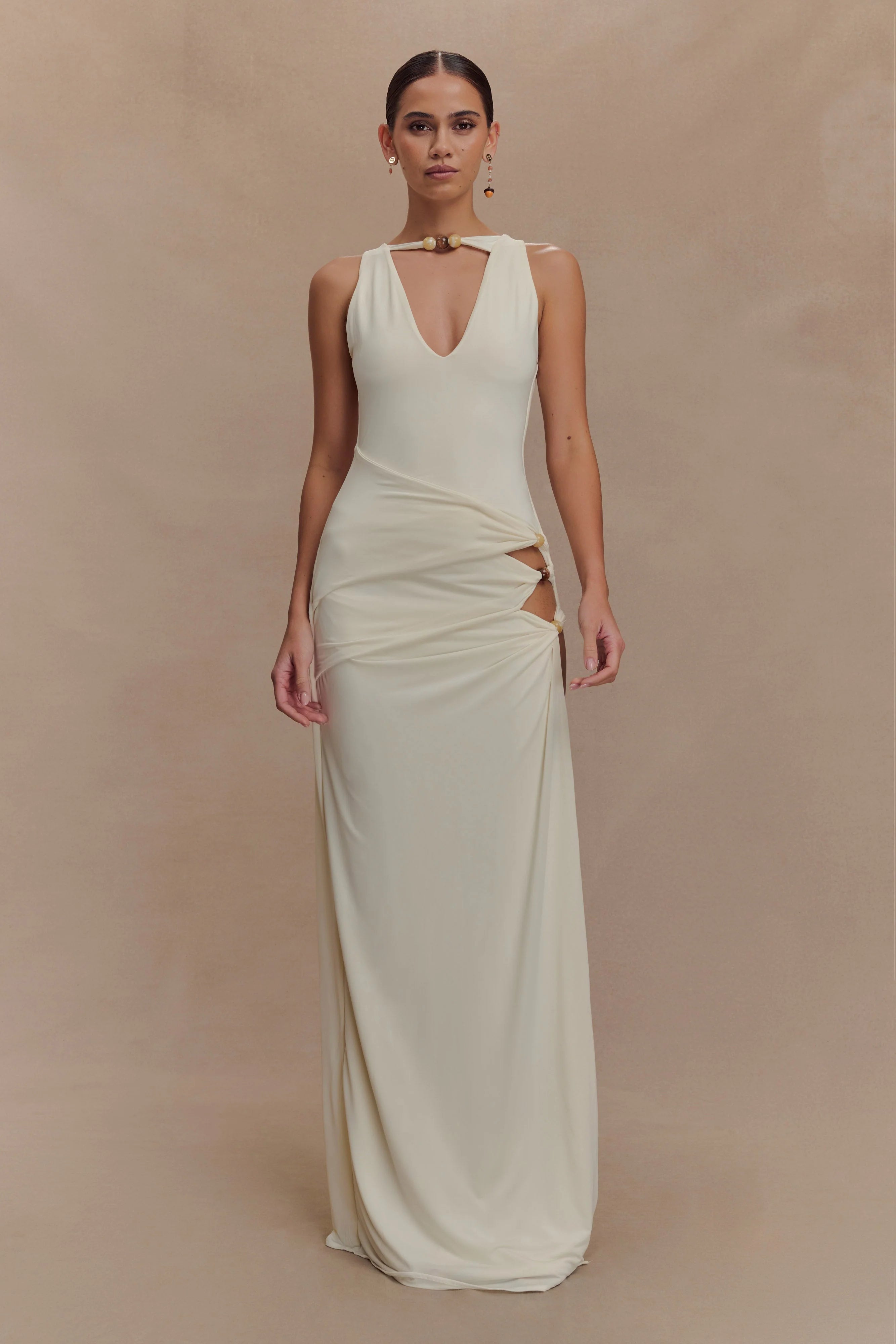 Kaiden Slinky Beaded Maxi Dress