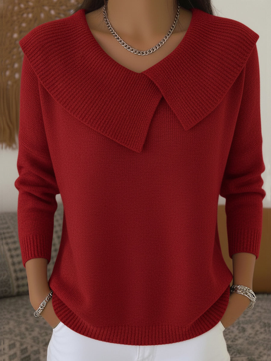 Sabrina – Women’s Holiday Swing-Collar Sweater