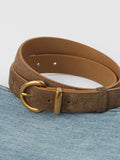 Soft-Buckle Leather Belt