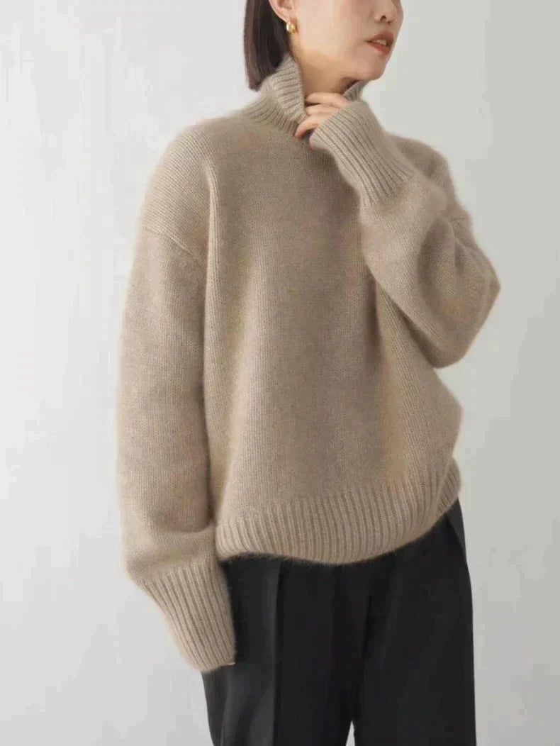 Isabella – High Collar Cashmere Sweater