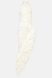 Floral-Appliqué Maxi Dress
