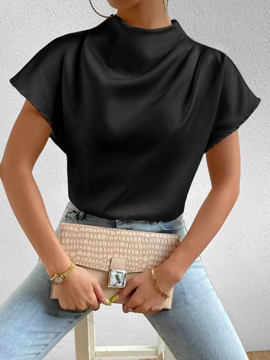 Elegant Satin Creased Top