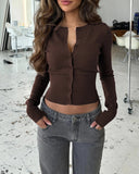 Long sleeve button cardigan