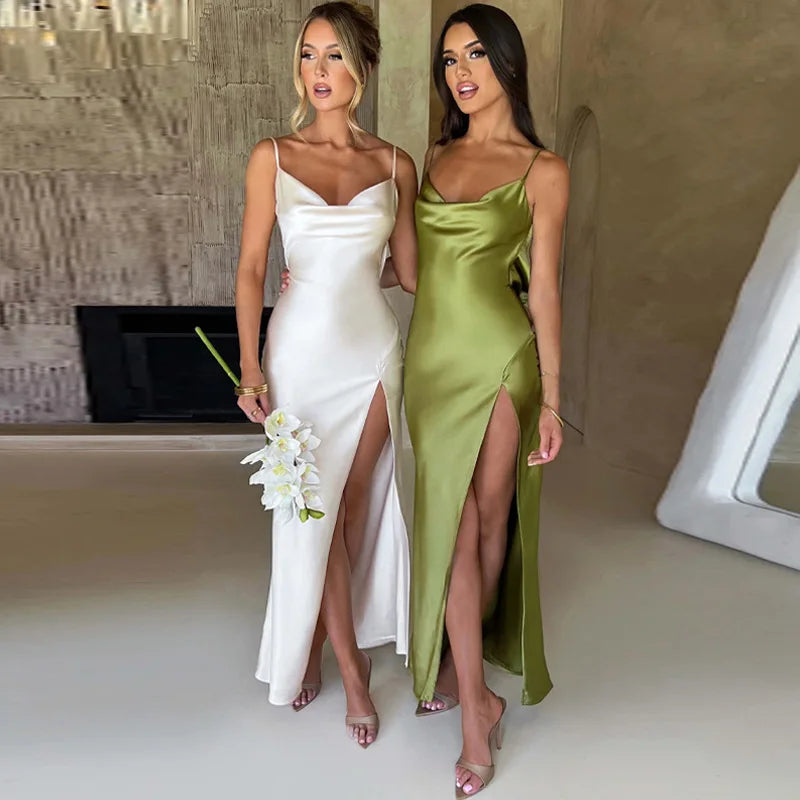 Summer Backless Split Dress