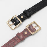 Faux leather crocodile belt