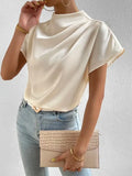Elegant Satin Creased Top