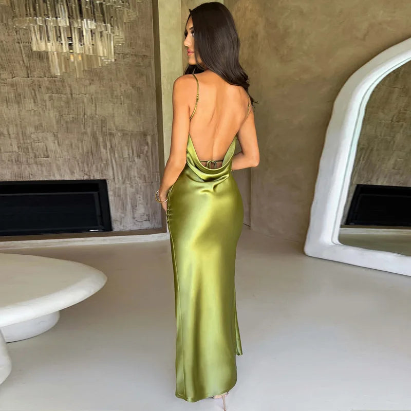 Summer Backless Split Dress