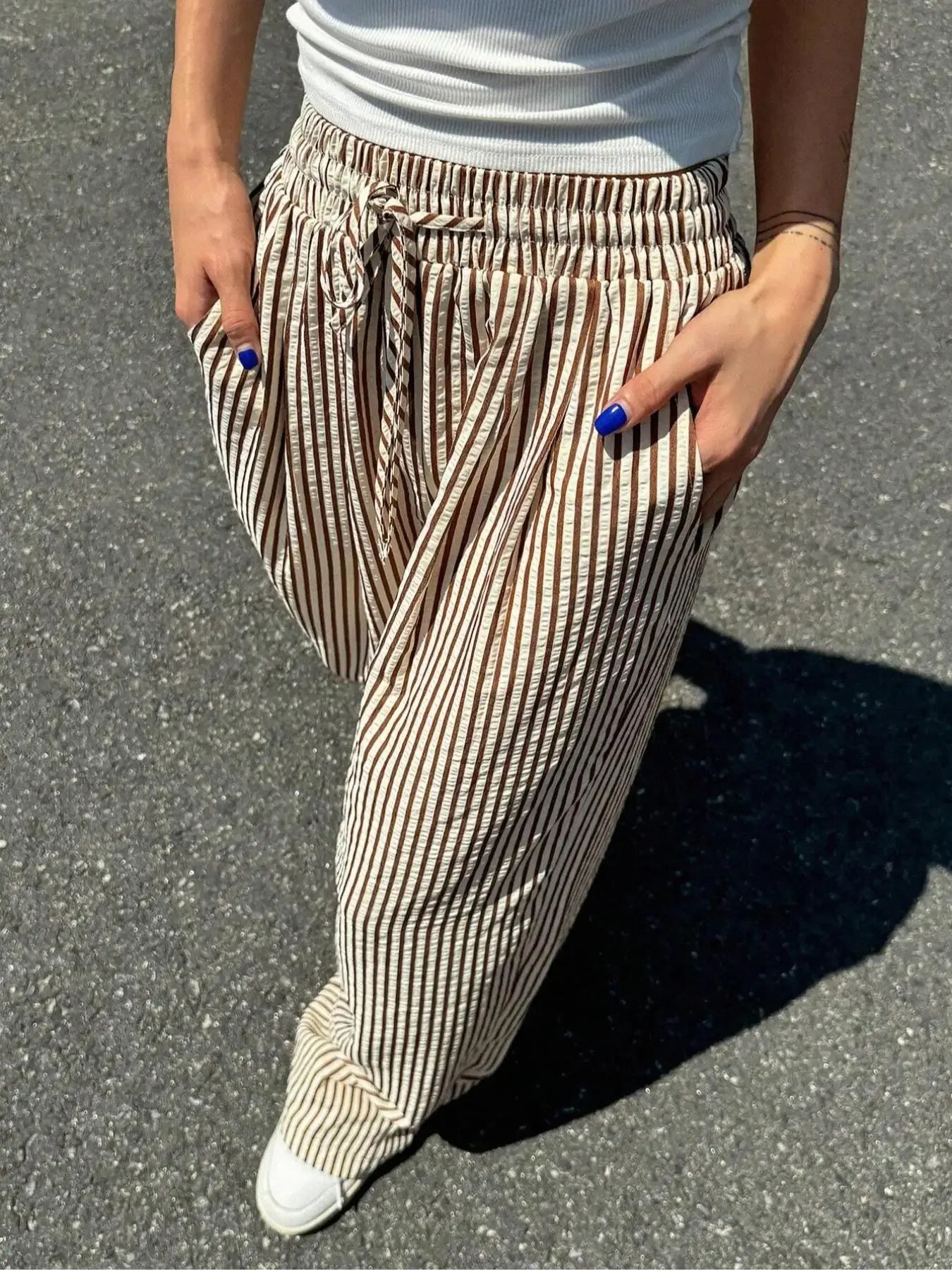 Casual Mid-waist Summer Pants