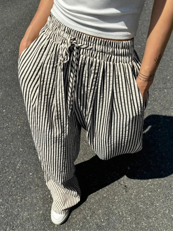 Casual Mid-waist Summer Pants