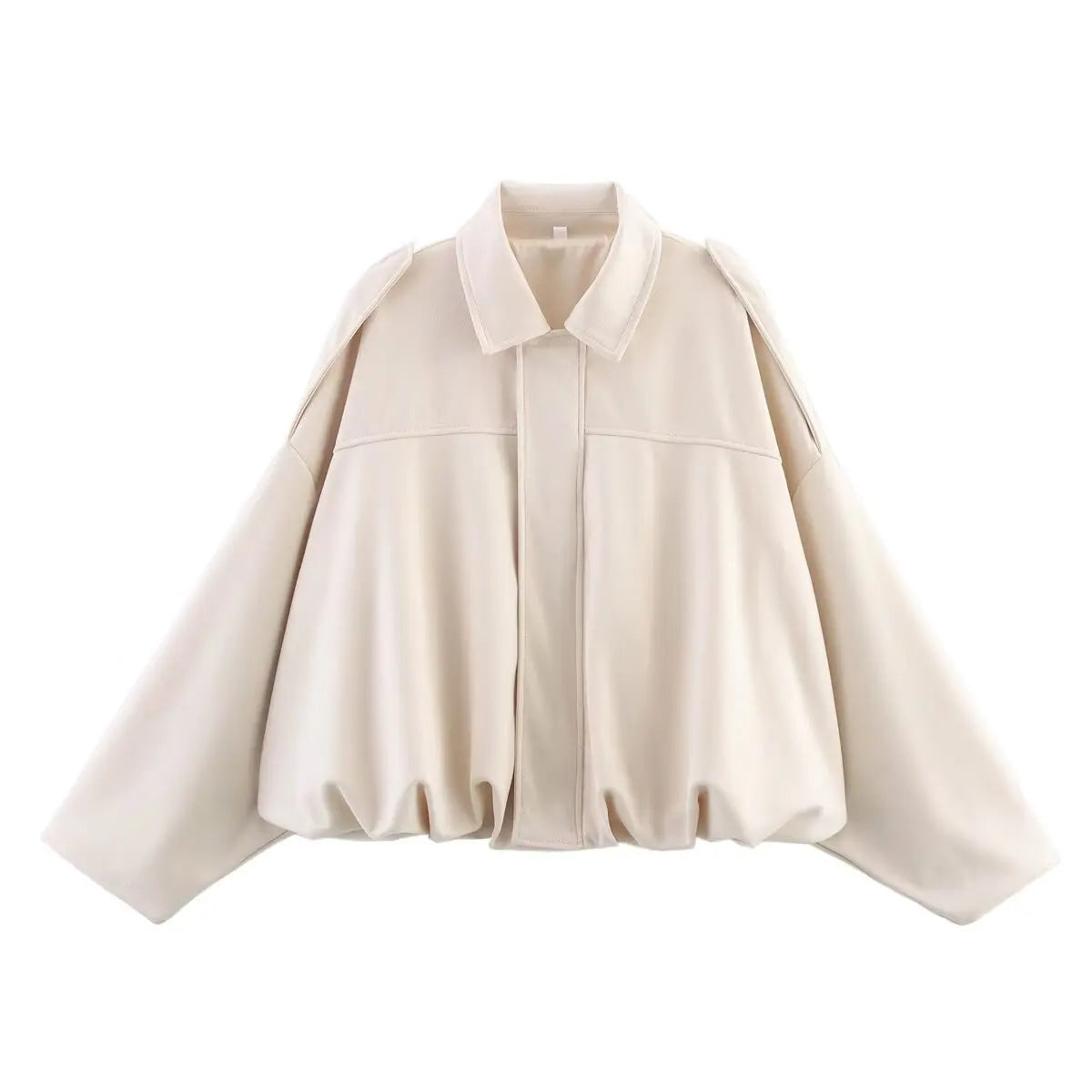 Suede-Texture Bomber Jacket