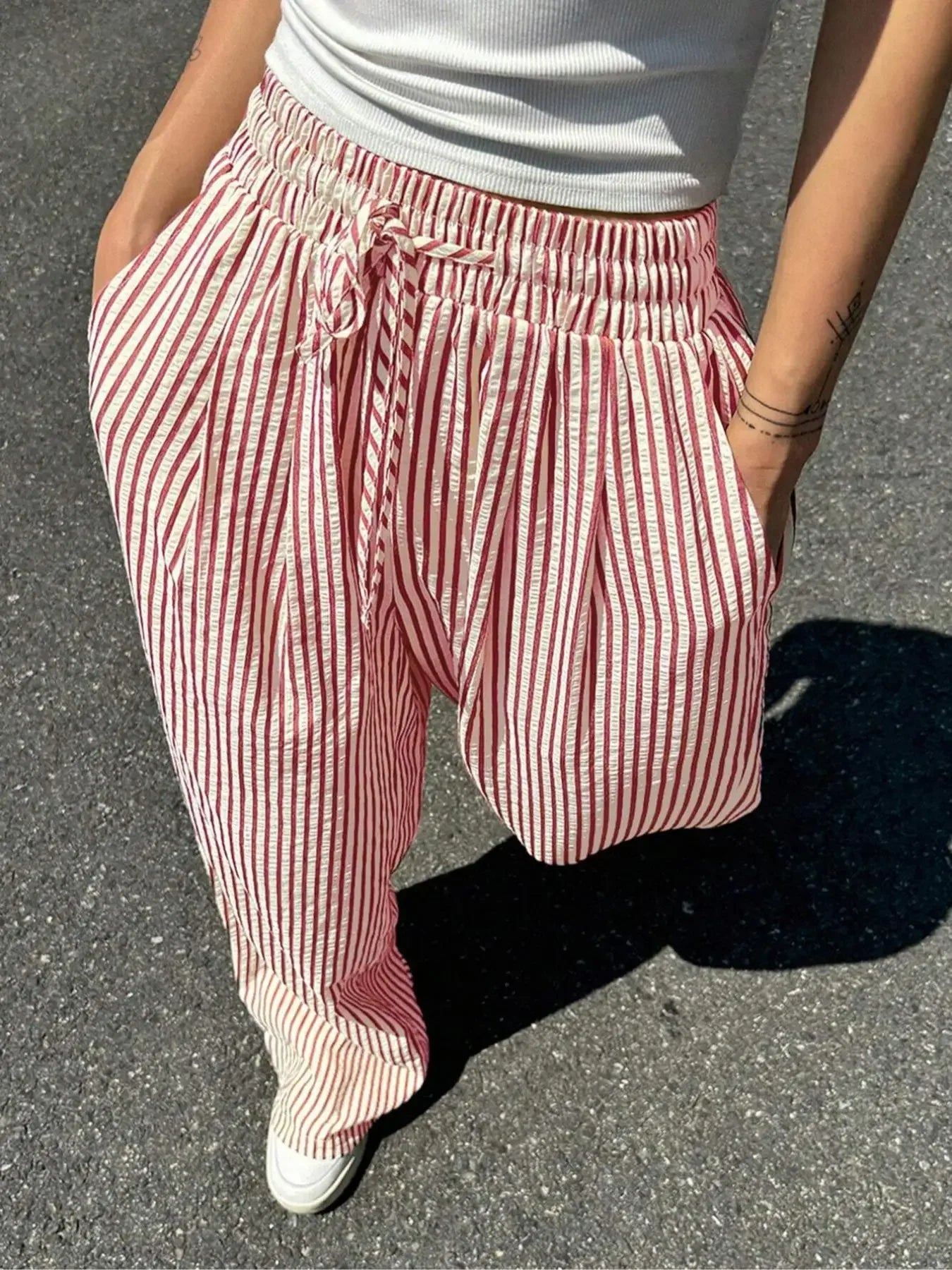 Casual Mid-waist Summer Pants