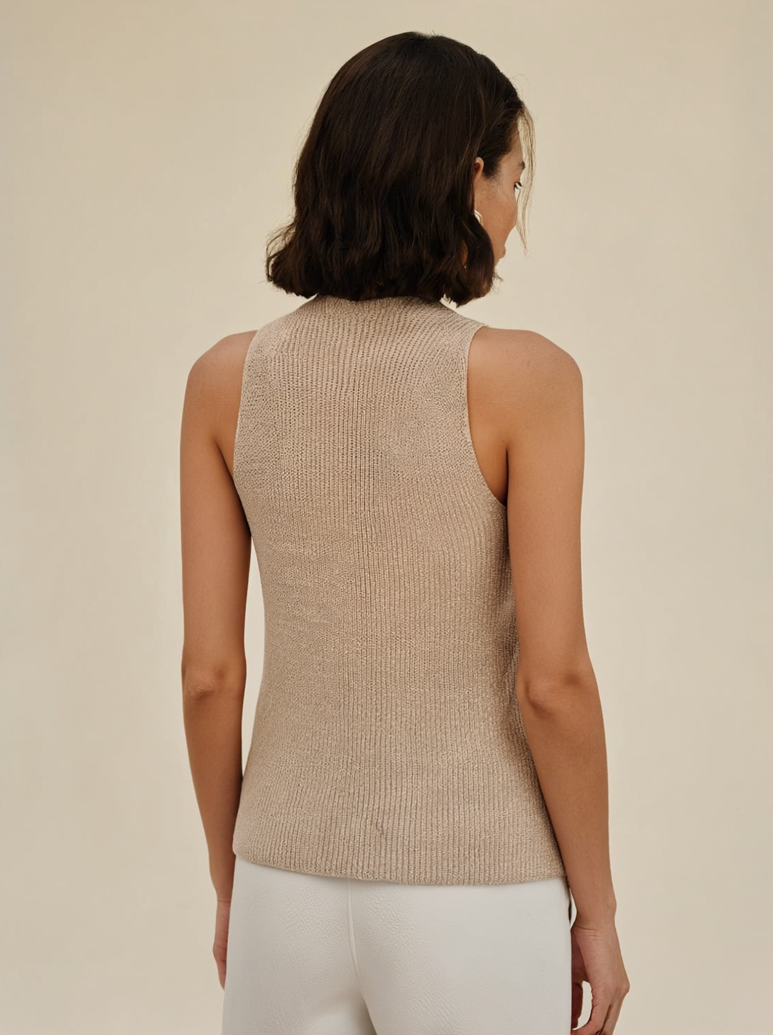 Halter Cross-Over Collar Tank Top