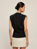 V-Neck Buttoned Detail Sweater Vest