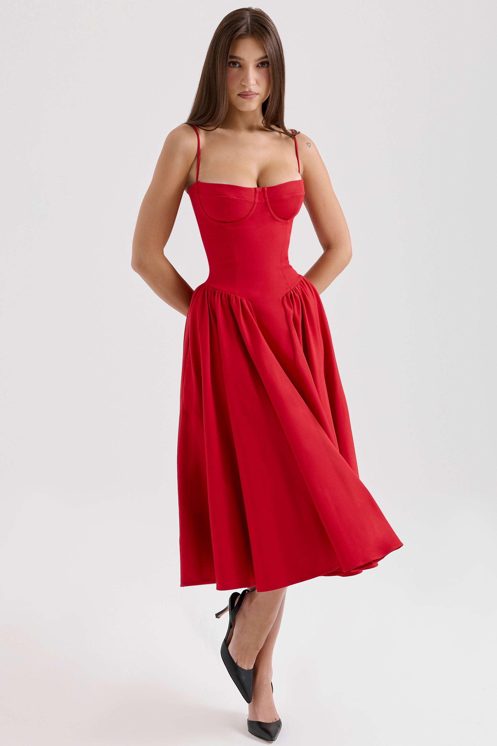 Celine Corset Midi Dress