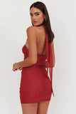 Neck Tie Mini Dress