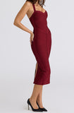 Halter Neck Bandage Midi Dress