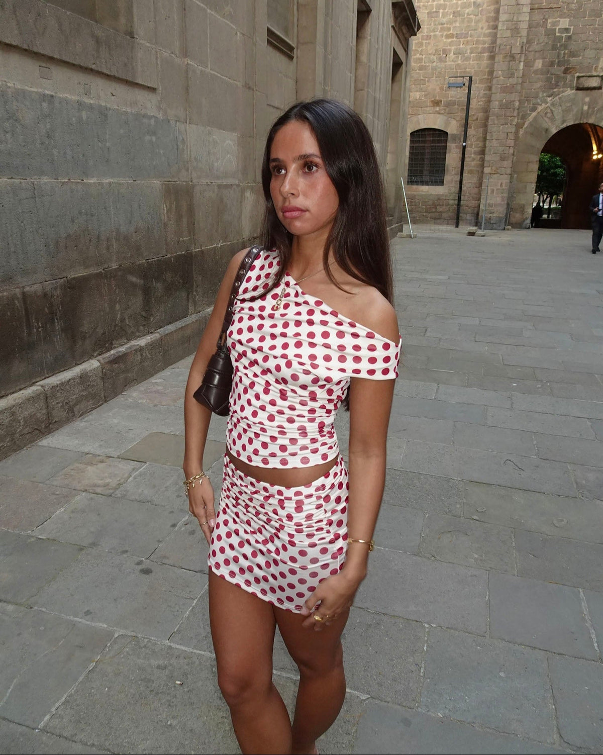 Catalina polka top & skirts set