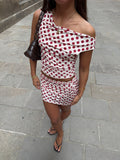 Catalina polka top & skirts set
