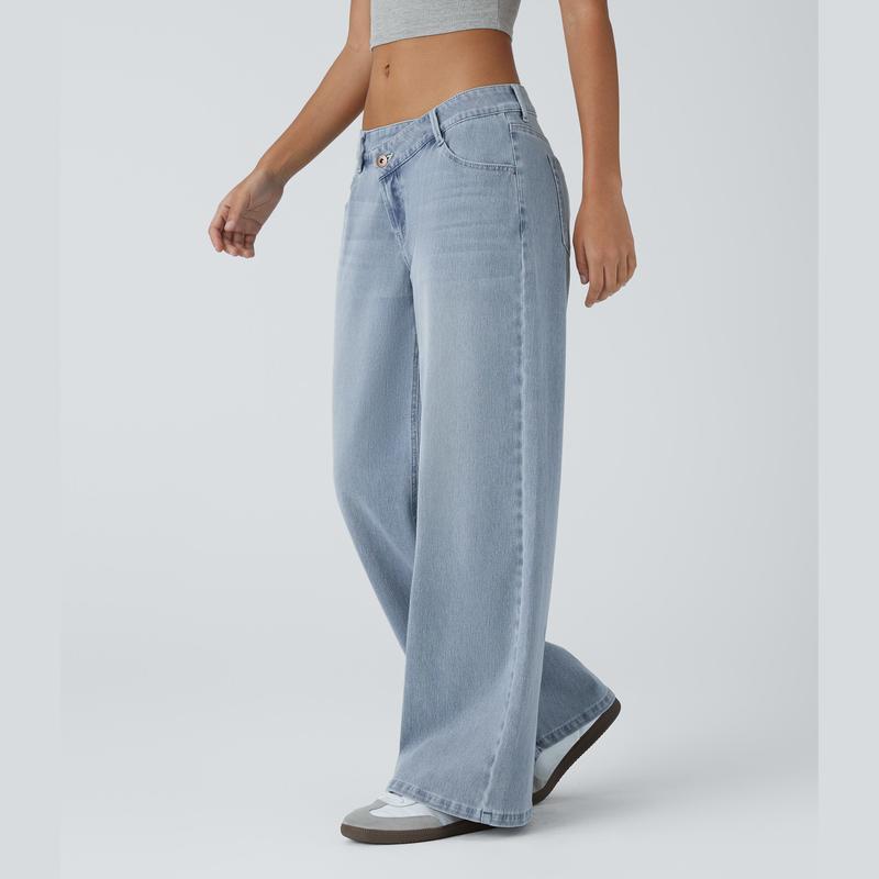 Low Rise Baggy Wide Leg Jeans