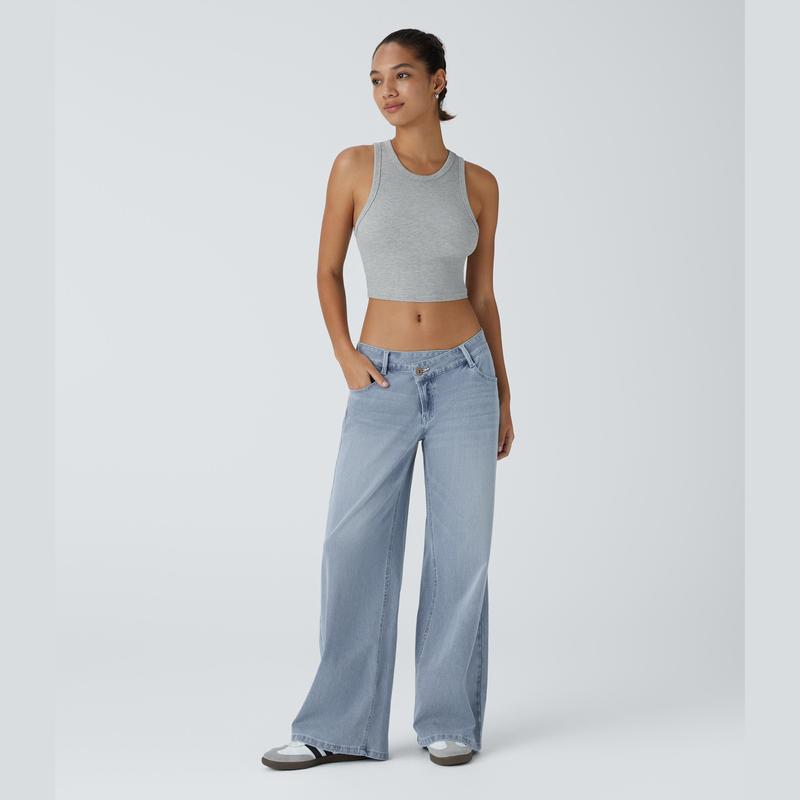 Low Rise Baggy Wide Leg Jeans