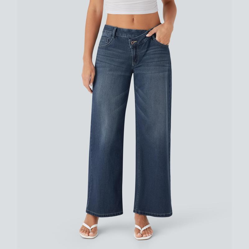 Low Rise Baggy Wide Leg Jeans
