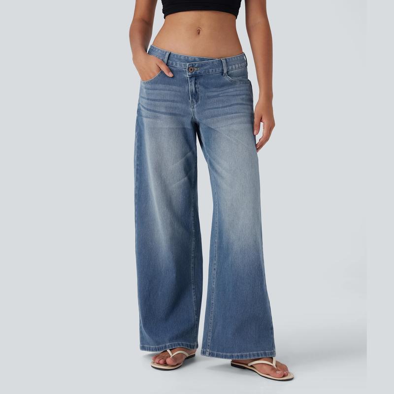 Low Rise Baggy Wide Leg Jeans