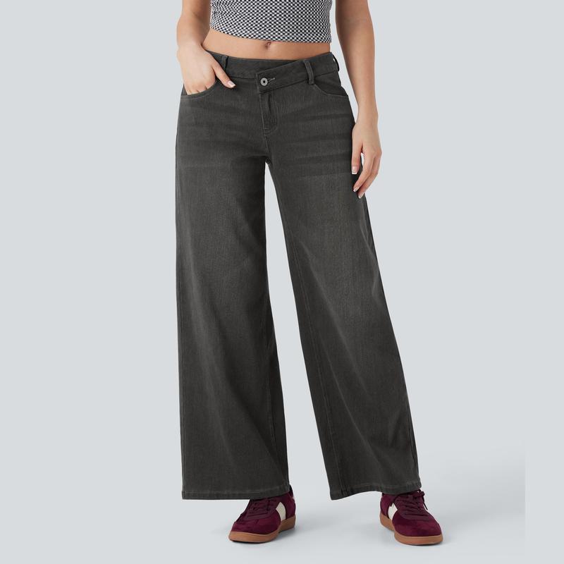 Low Rise Baggy Wide Leg Jeans